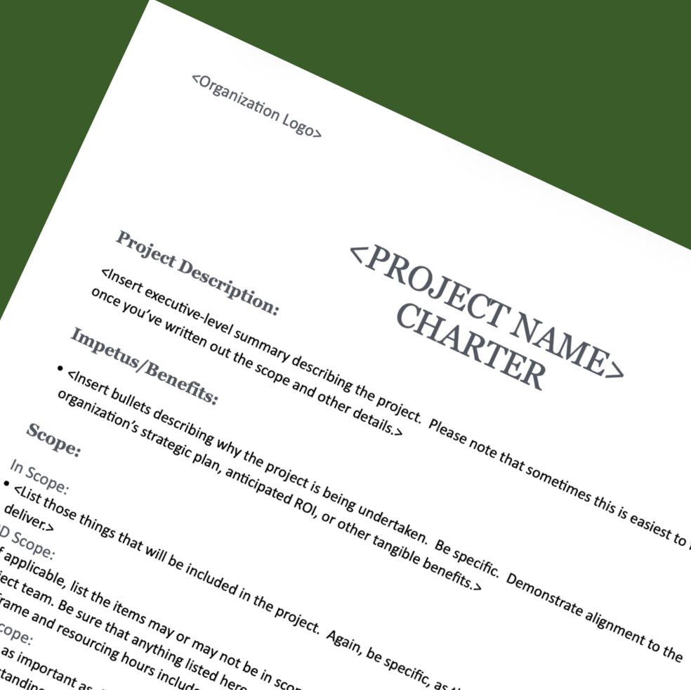 Project Charter Template - Word